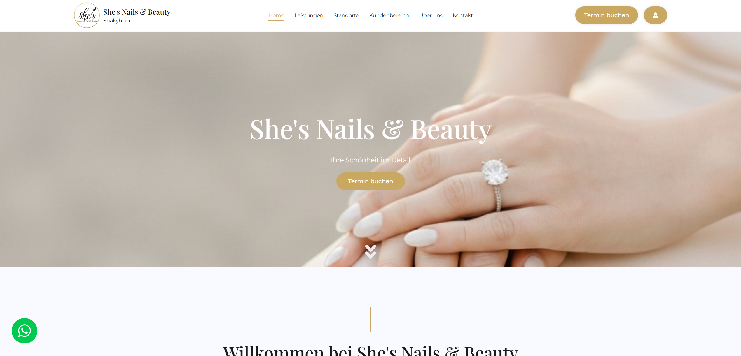 Kompletter Webauftritt für She's Nails & Beauty